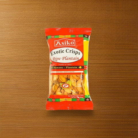 Asiko Exotic Crisps Ripe Plantain Mild Chilli - 75g